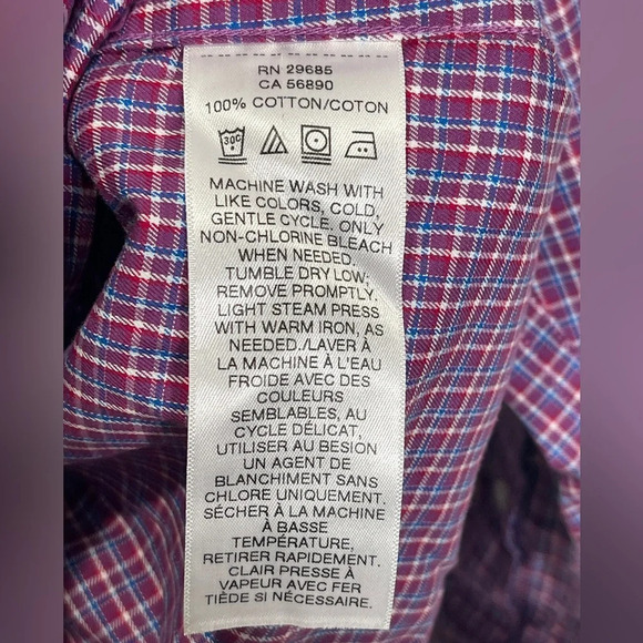 Pendleton Men's Bridgeport Long Sleeve Button Down Purple Plaid Shirt Size Small - Picture 6 of 6